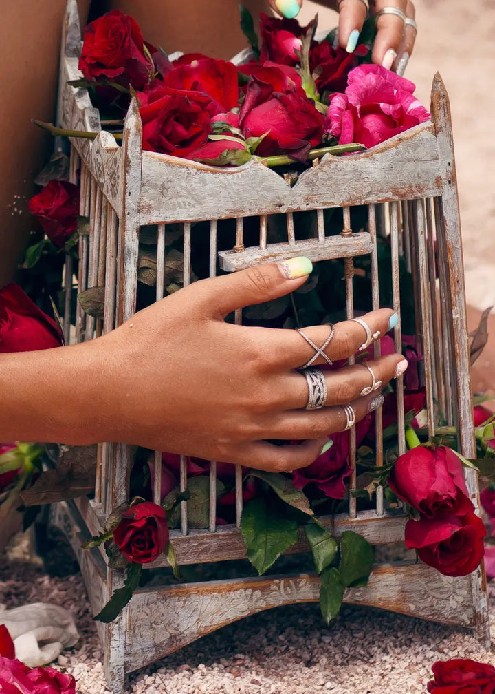 Canvastavla - Woman with Roses
