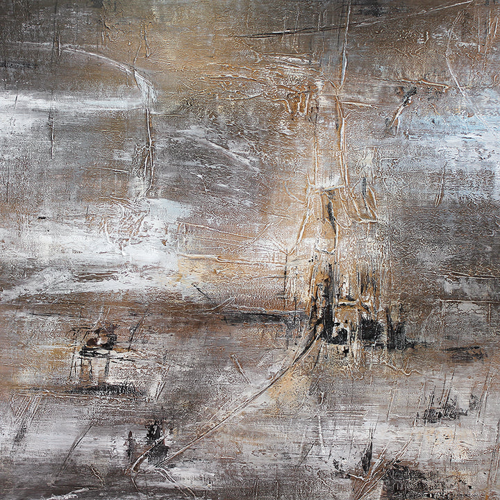 Abstrakt Oljemålning - Gnejs (50x50)