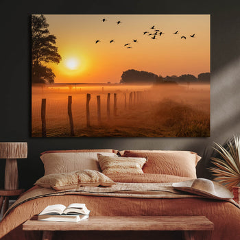 Canvastavla - Sunrise Birds (70X100)