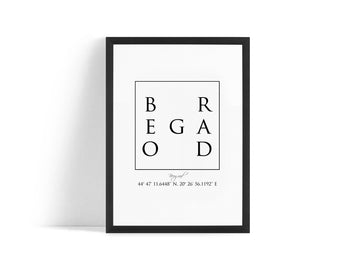 Poster - Beograd Coordinates