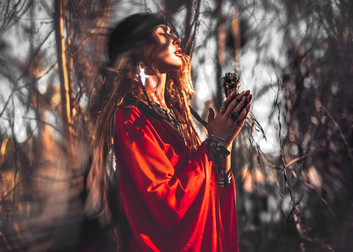 Canvastavla - Woman in Red Dress