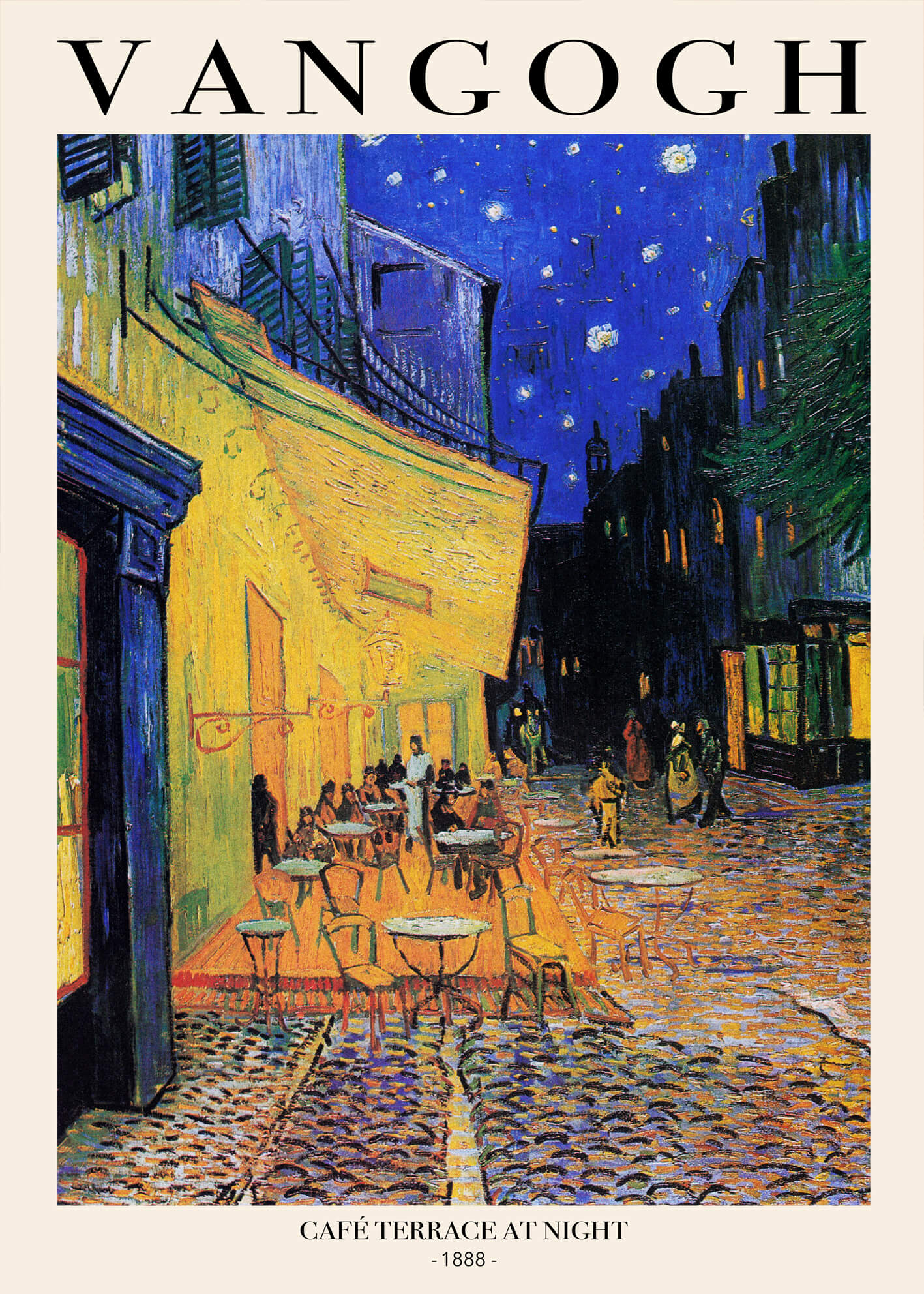 Canvastavla - Terrace at Night